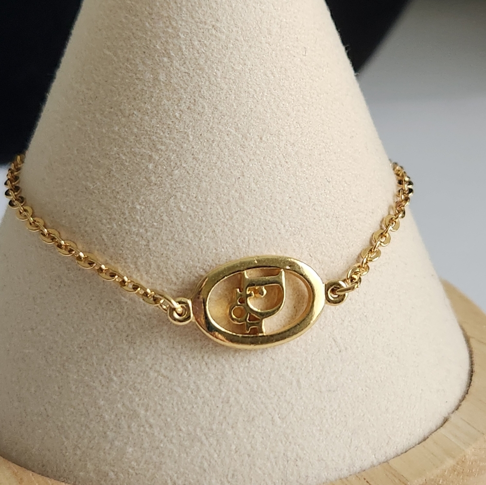 💰 SOLD 💰 Dior Oblique Gold Plated Bracelet - Picture 3 of 4